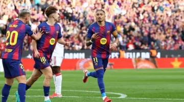 برشلونة يحقق فوزًا عريضًا على إشبيلية ضمن منافسات الدوري الإسباني لكرة القدم